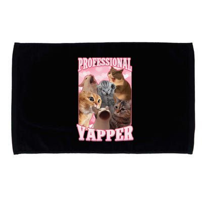 Funny Cat Meme Professional Yapper Cat Oddly Specific Dank Microfiber Hand Towel