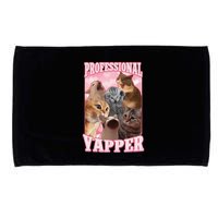 Funny Cat Meme Professional Yapper Cat Oddly Specific Dank Microfiber Hand Towel