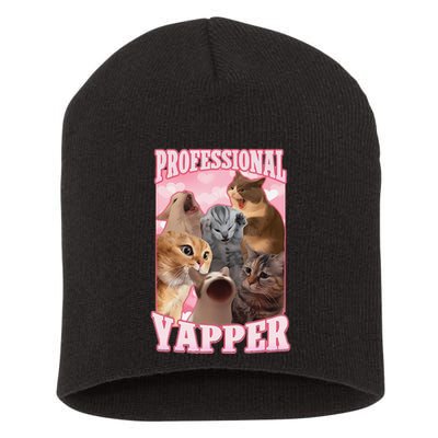 Funny Cat Meme Professional Yapper Cat Oddly Specific Dank Short Acrylic Beanie