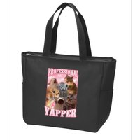 Funny Cat Meme Professional Yapper Cat Oddly Specific Dank Zip Tote Bag