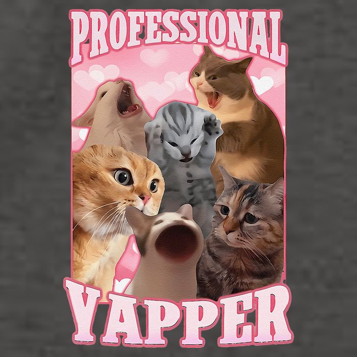 Funny Cat Meme Professional Yapper Cat Oddly Specific Dank Vector Backpack