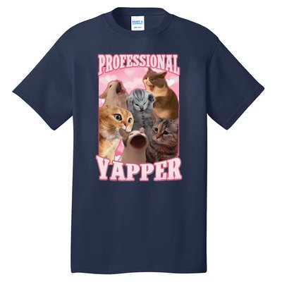 Funny Cat Meme Professional Yapper Cat Oddly Specific Dank Tall T-Shirt