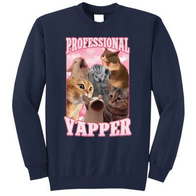 Funny Cat Meme Professional Yapper Cat Oddly Specific Dank Tall Sweatshirt