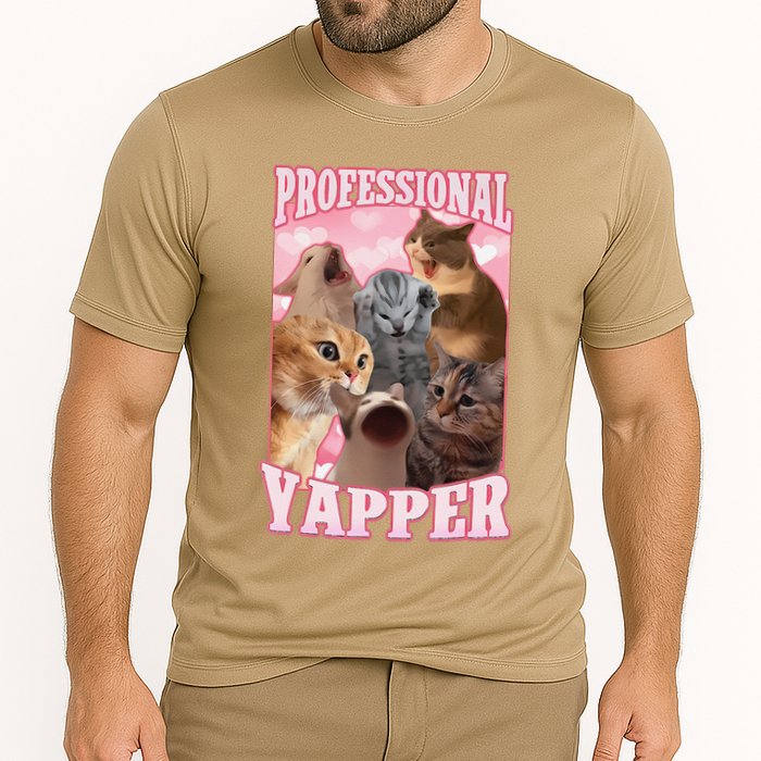 Funny Cat Meme Professional Yapper Cat Oddly Specific Dank Performance Shirt