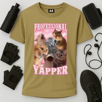 Funny Cat Meme Professional Yapper Cat Oddly Specific Dank Performance Shirt