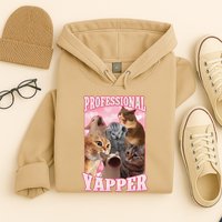 Funny Cat Meme Professional Yapper Cat Oddly Specific Dank Hoodie
