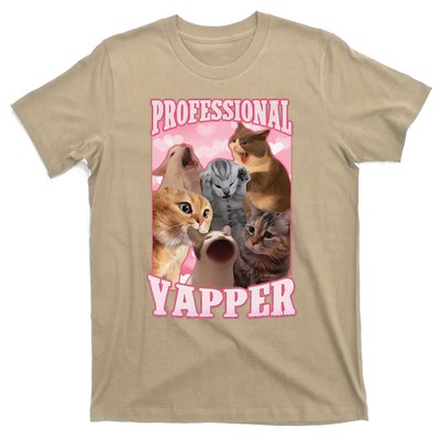 Funny Cat Meme Professional Yapper Cat Oddly Specific Dank T-Shirt