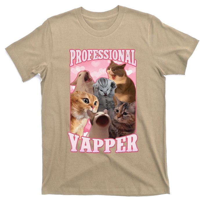 Funny Cat Meme Professional Yapper Cat Oddly Specific Dank T-Shirt