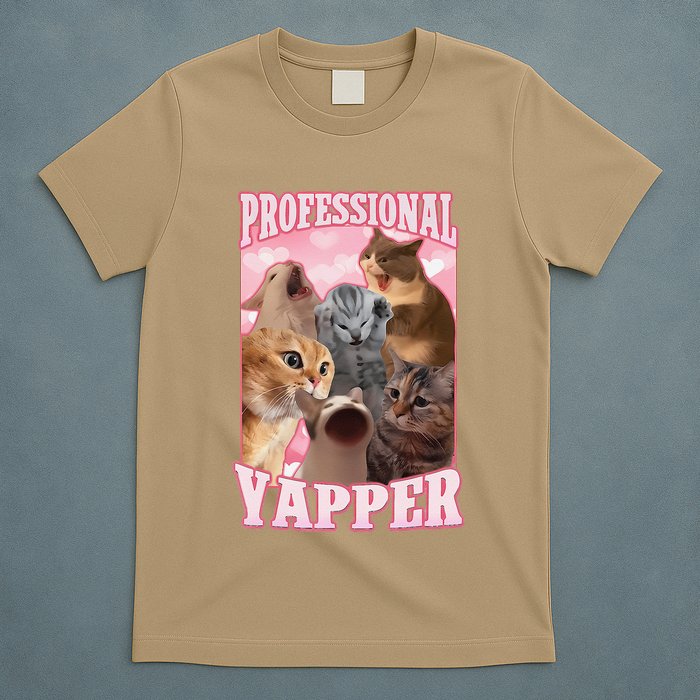 Funny Cat Meme Professional Yapper Cat Oddly Specific Dank T-Shirt