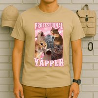 Funny Cat Meme Professional Yapper Cat Oddly Specific Dank T-Shirt