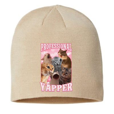 Funny Cat Meme Professional Yapper Cat Oddly Specific Dank Sustainable Beanie