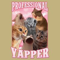 Funny Cat Meme Professional Yapper Cat Oddly Specific Dank Cooling Performance Long Sleeve Crew