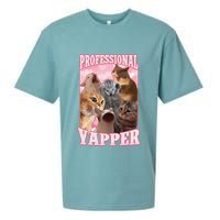 Funny Cat Meme Professional Yapper Cat Oddly Specific Dank Sueded Cloud Jersey T-Shirt