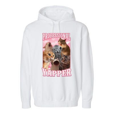 Funny Cat Meme Professional Yapper Cat Oddly Specific Dank Garment-Dyed Fleece Hoodie