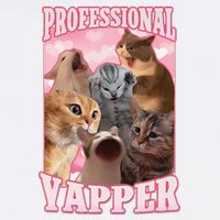 Funny Cat Meme Professional Yapper Cat Oddly Specific Dank Garment-Dyed Sweatshirt