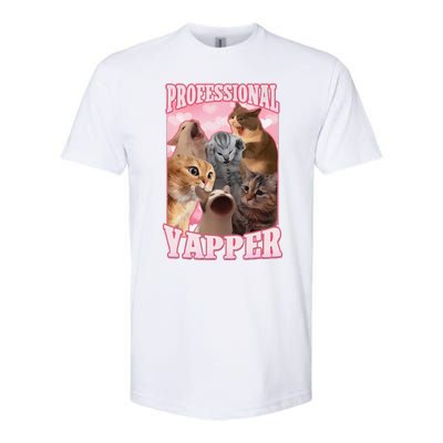 Funny Cat Meme Professional Yapper Cat Oddly Specific Dank Softstyle CVC T-Shirt