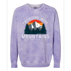 Faith Can Move Mountains Colorblast Crewneck Sweatshirt