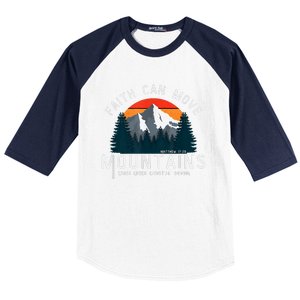 Faith Can Move Mountains Baseball Sleeve Shirt