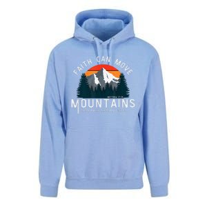 Faith Can Move Mountains Unisex Surf Hoodie