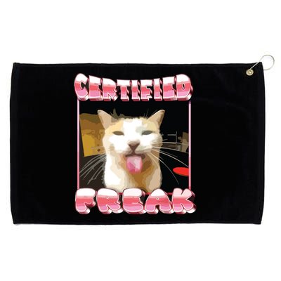 Funny Cat Meme Certified Freak Funny Cat Meme Grommeted Golf Towel