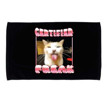 Funny Cat Meme Certified Freak Funny Cat Meme Microfiber Hand Towel