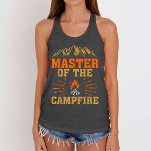 Funny Camping Master Of The Campfire Women's Knotted Racerback Tank