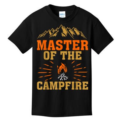 Funny Camping Master Of The Campfire Kids T-Shirt