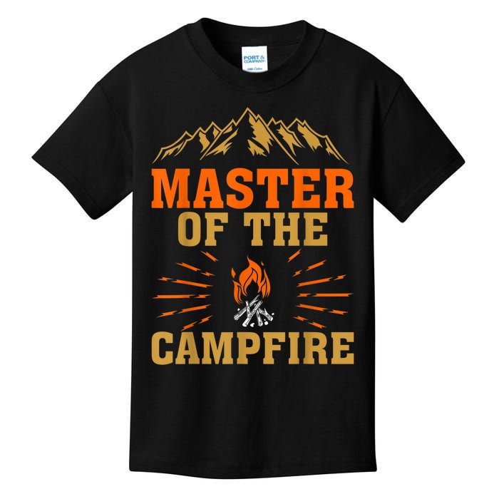 Funny Camping Master Of The Campfire Kids T-Shirt