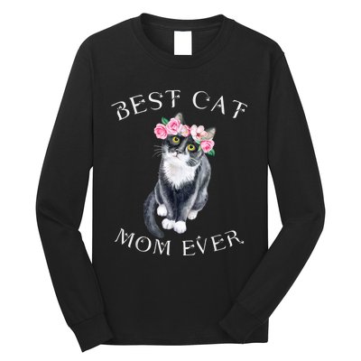 Funny Cat Mom For Cat Loversmothers Day Gift Long Sleeve Shirt