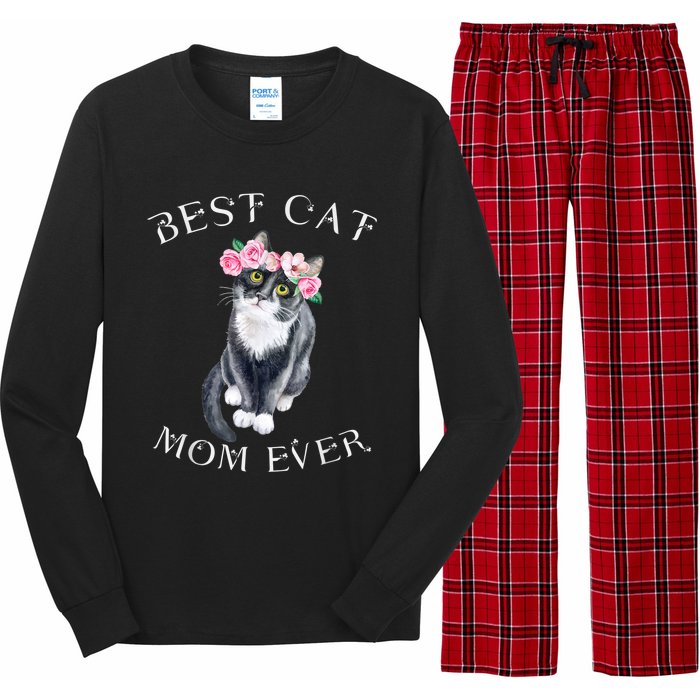 Funny Cat Mom For Cat Loversmothers Day Gift Long Sleeve Pajama Set