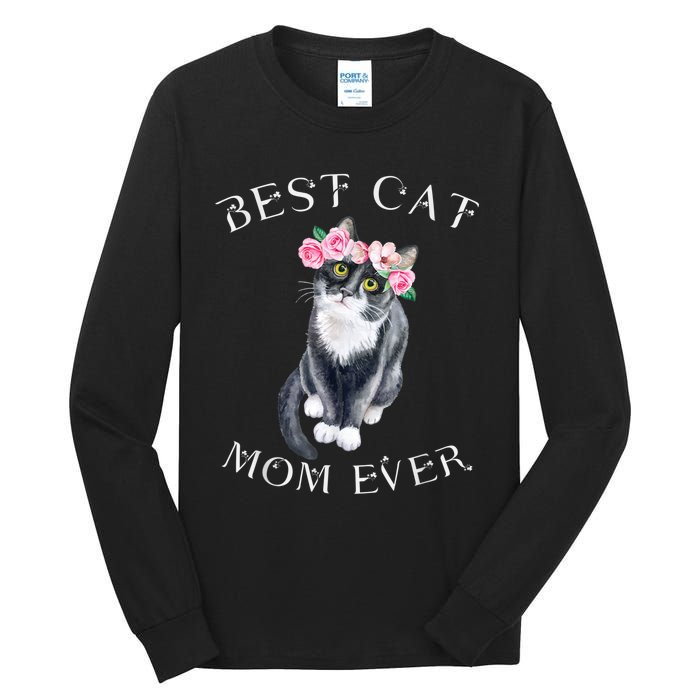 Funny Cat Mom For Cat Loversmothers Day Gift Tall Long Sleeve T-Shirt