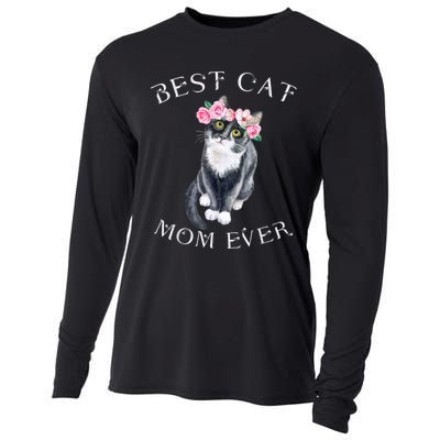 Funny Cat Mom For Cat Loversmothers Day Gift Cooling Performance Long Sleeve Crew