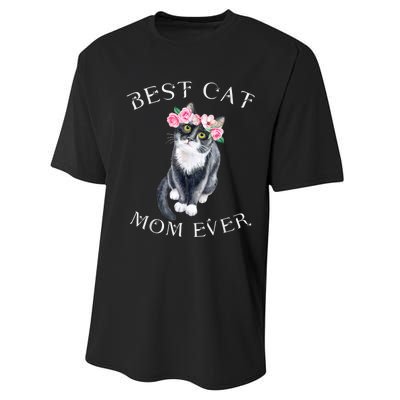 Funny Cat Mom For Cat Loversmothers Day Gift Performance Sprint T-Shirt