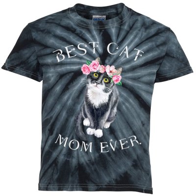 Funny Cat Mom For Cat Loversmothers Day Gift Kids Tie-Dye T-Shirt