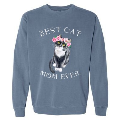 Funny Cat Mom For Cat Loversmothers Day Gift Garment-Dyed Sweatshirt