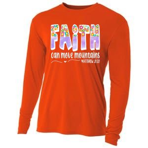 Faith Can Move Mountains Matthew 21:22 Prayer Cooling Performance Long Sleeve Crew