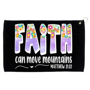 Faith Can Move Mountains Matthew 21:22 Prayer Grommeted Golf Towel