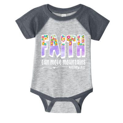 Faith Can Move Mountains Matthew 21:22 Prayer Infant Baby Jersey Bodysuit
