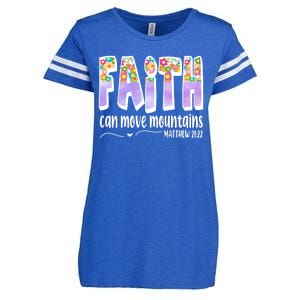 Faith Can Move Mountains Matthew 21:22 Prayer Enza Ladies Jersey Football T-Shirt