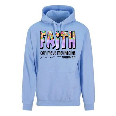 Faith Can Move Mountains Matthew 21:22 Prayer Unisex Surf Hoodie