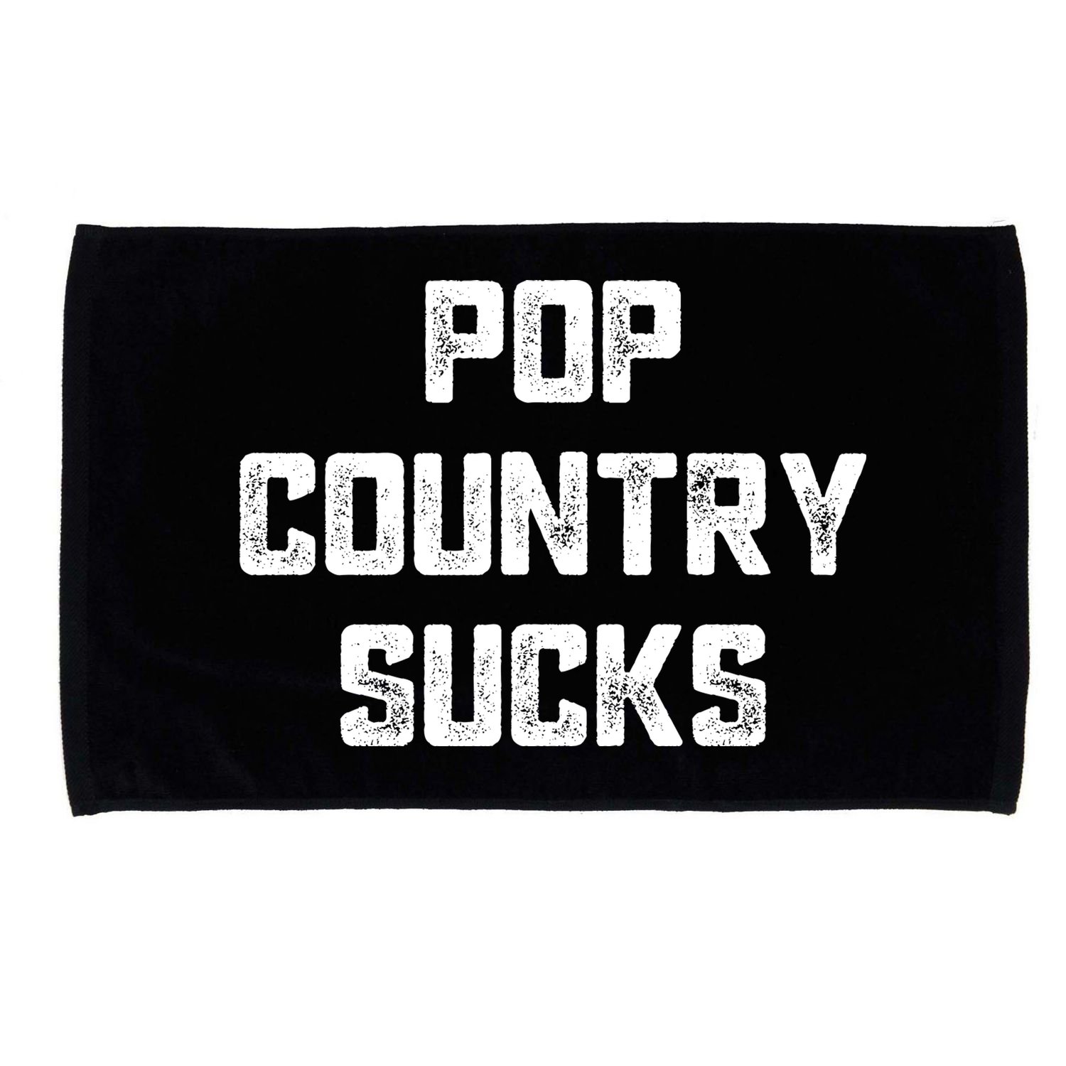 Funny Country Music Gifts Pop Country Sucks Microfiber Hand Towel
