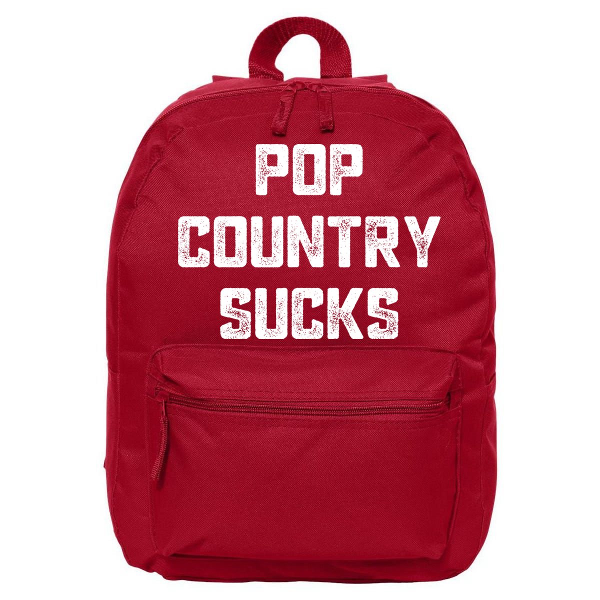 Funny Country Music Gifts Pop Country Sucks 16 in Basic Backpack