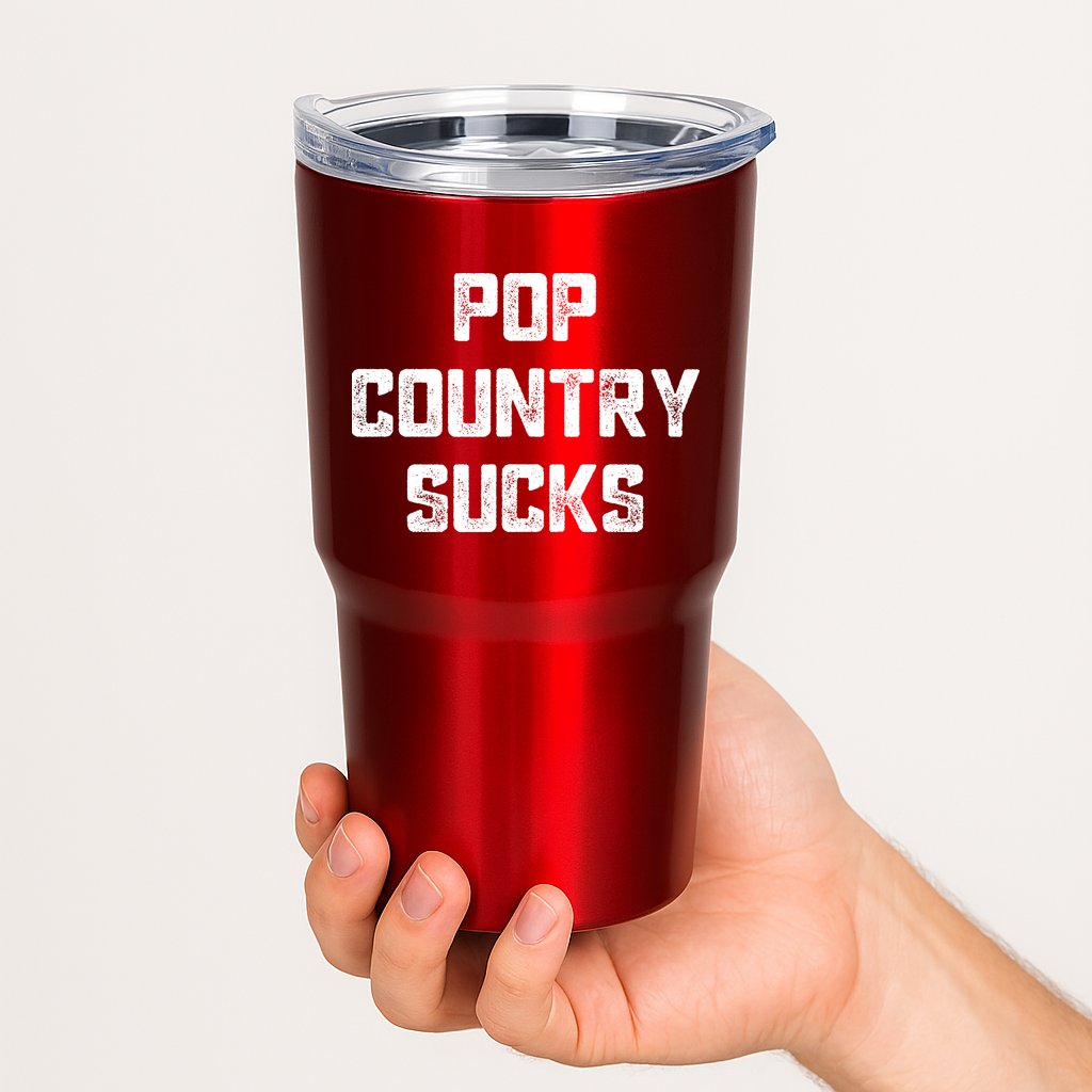 Funny Country Music Gifts Pop Country Sucks Tumbler