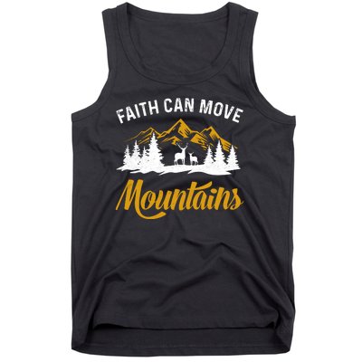 Faith Can Move Mountains Gift For Camping Tank Top