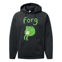 Frog Cake Meme Cute Aesthetic Forg Performance Fleece Hoodie