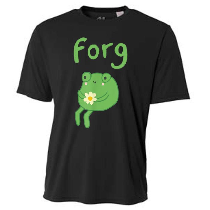 Frog Cake Meme Cute Aesthetic Forg Cooling Performance Crew T-Shirt