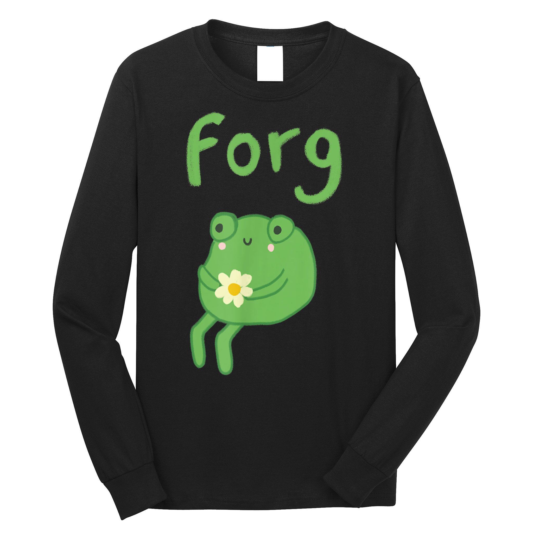 Frog Cake Meme Cute Aesthetic Forg Long Sleeve Shirt