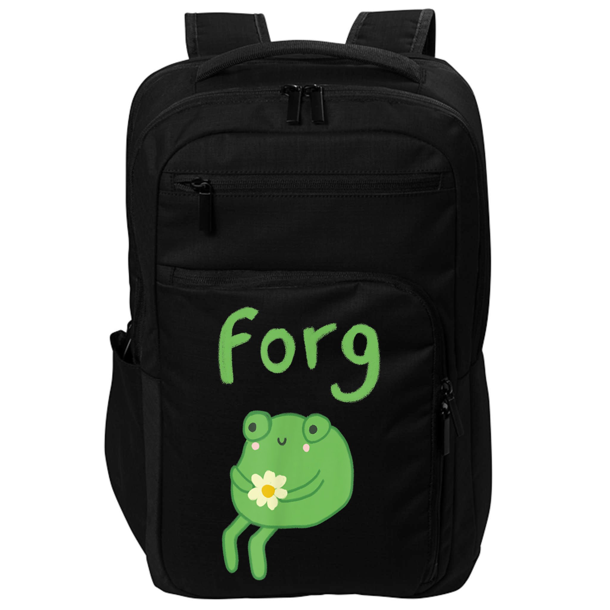 Frog Cake Meme Cute Aesthetic Forg Impact Tech Backpack