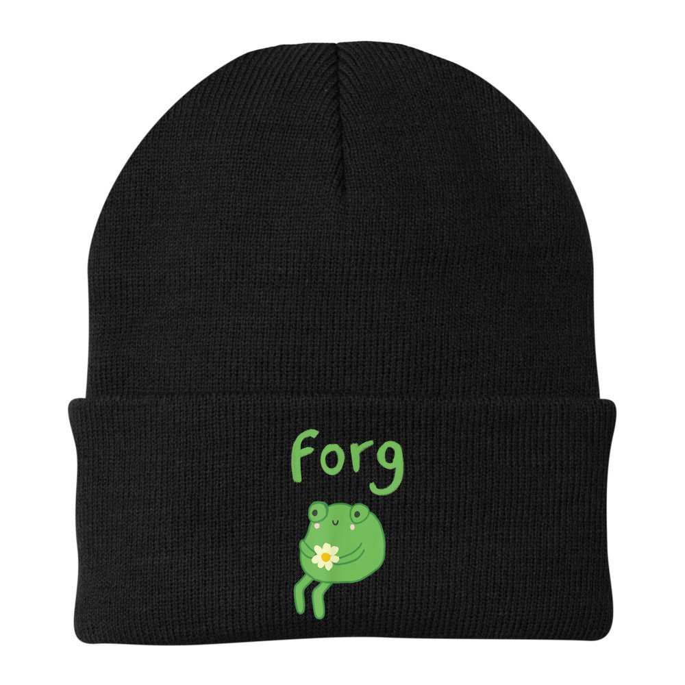 Frog Cake Meme Cute Aesthetic Forg Beanie