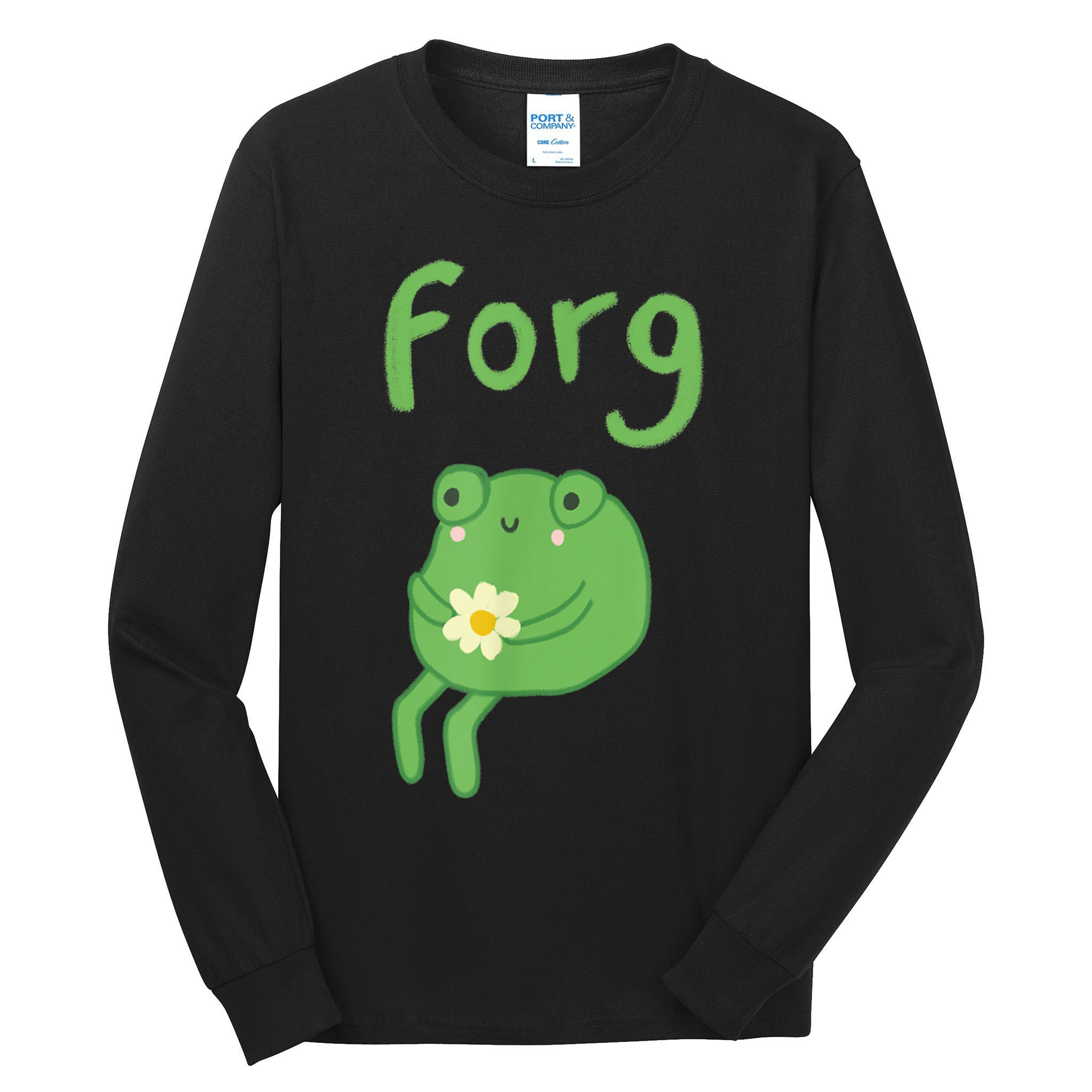 Frog Cake Meme Cute Aesthetic Forg Tall Long Sleeve T-Shirt